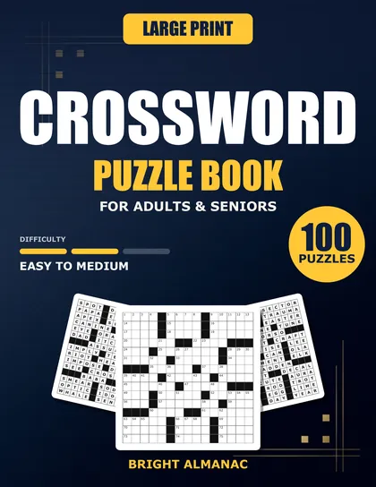 Large Print Crossword Puzzle Book for Adults and Seniors cover