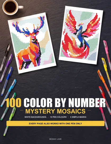 100 Color by Number Mystery Mosaics cover